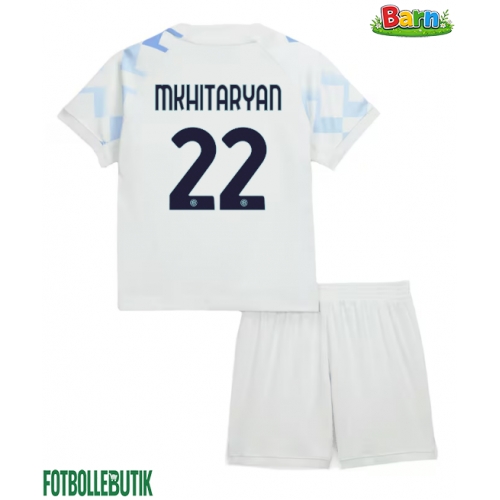 Inter Milan Henrikh Mkhitaryan #22 Bortaställ Barn 2025-26 Kortärmad (+ Korta byxor)